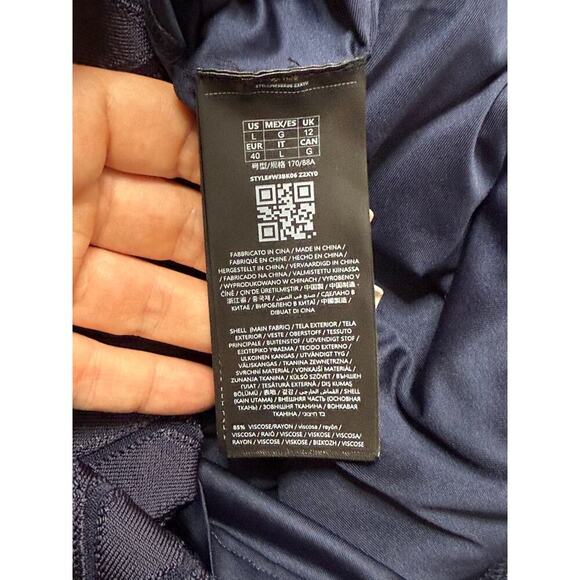 GUESS Genna Diamond Knit Sweater Dress Women's Size L Blackened Blue - Picture 10 of 12